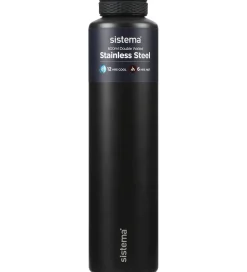 Termoflasker|Drikkedunke*Sistema Termoflaske - Stainless Steel - 600 ml - Sort