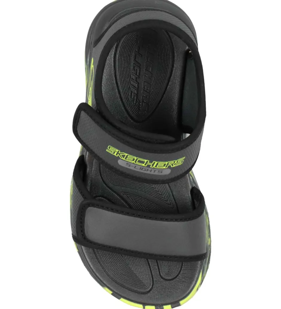 Skechers Sandal m. Lys - Light Sola - Charcaol/Black