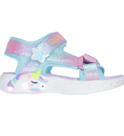 Blinkesko*Skechers Sandaler m. Lys - Unicorn Dreams - Purple Multicolor