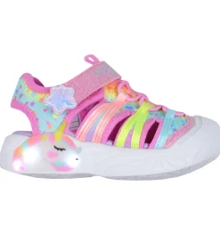 Blinkesko*Skechers Sandaler m. Lys - Unicorn Dreams Explorer - Pink/Multi