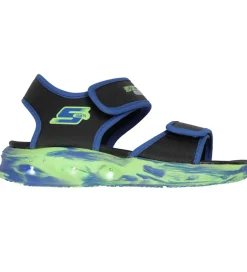 Skechers Sandaler m. Lys - Lights Sola - Sort/Blå