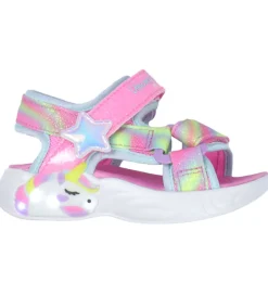 Blinkesko*Skechers Sandaler m. Lys - Dreamy Unicorns - Pink/Multi