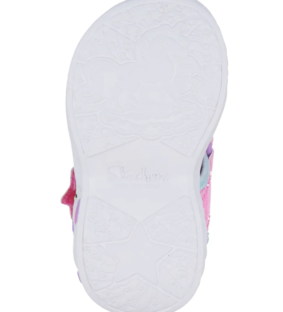Blinkesko*Skechers Sandaler m. Lys - Dreamy Unicorns - Pink/Multi
