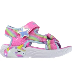 Blinkesko*Skechers Sandaler m. Lys - Unicorn Dreams - Pink/Multi