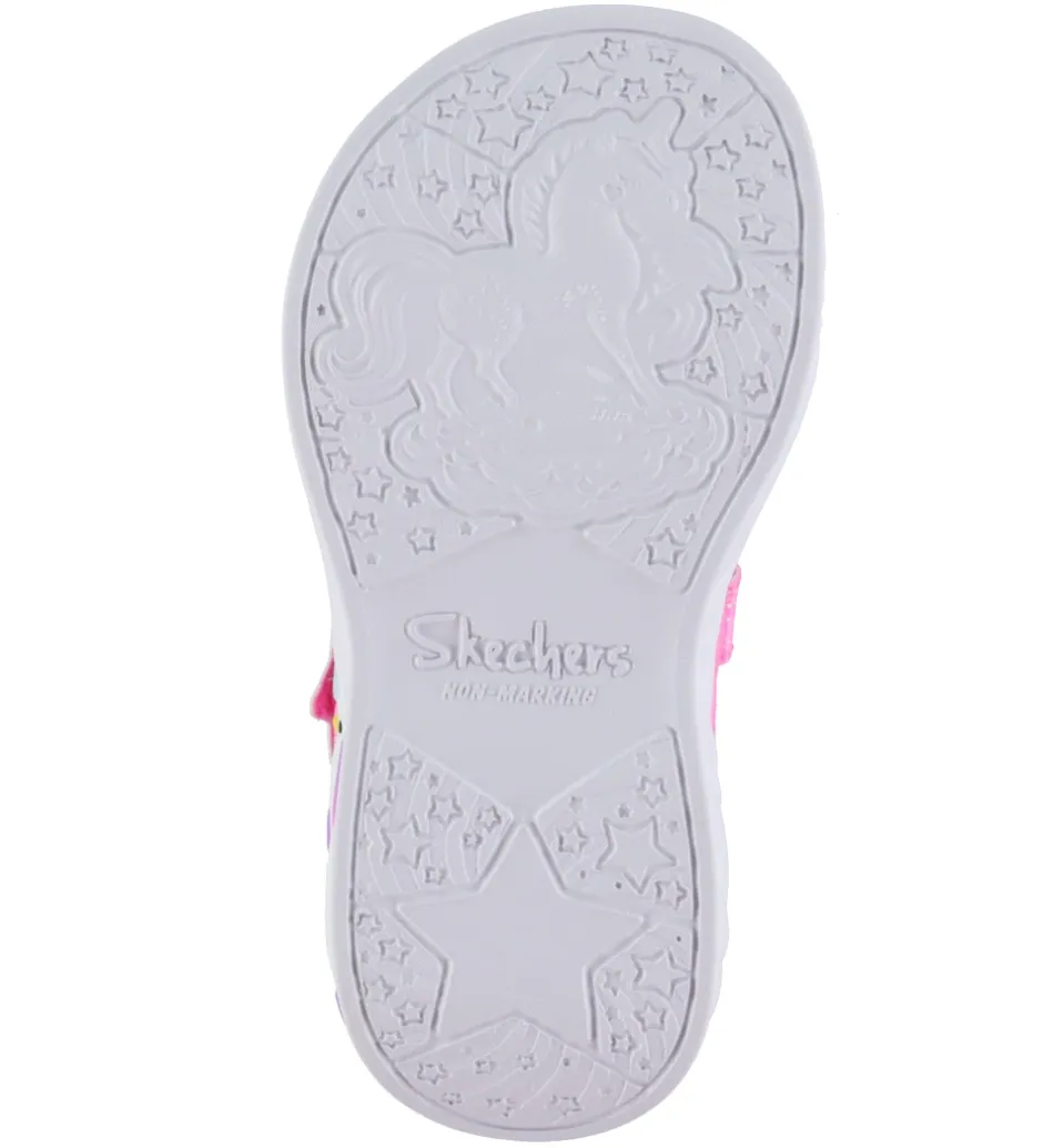 Blinkesko*Skechers Sandaler m. Lys - Unicorn Dreams - Pink/Multi