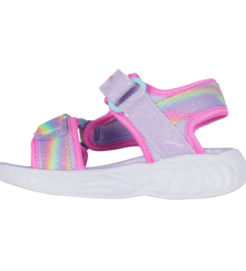 Skechers Sandaler m. Lys - Dreamy Unicorns - Lavender/Multi