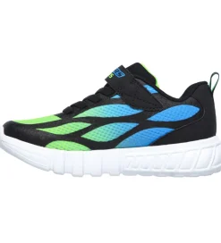 Blinkesko*Skechers Sko m. Lys - Dezlo - Sort/Blå/Lime