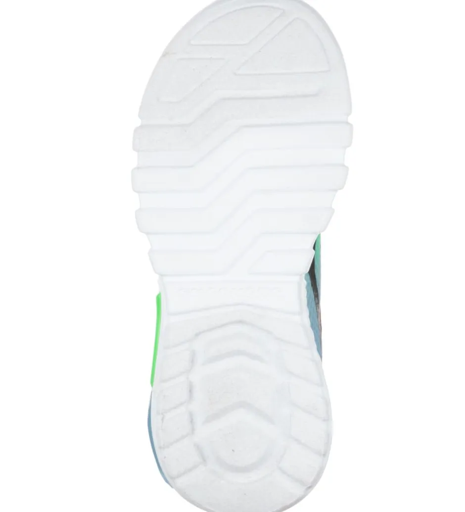 Blinkesko*Skechers Sko m. Lys - Dezlo - Sort/Blå/Lime