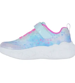 Blinkesko*Skechers Sko m. Lys - Eternal Heart Lights - Lyseblå/Multi