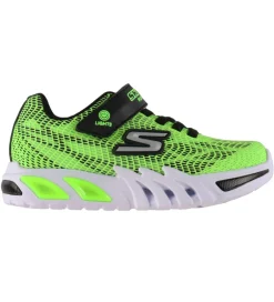 Blinkesko*Skechers Sko m. Lys - Flex-Glow Elite - Lime Black