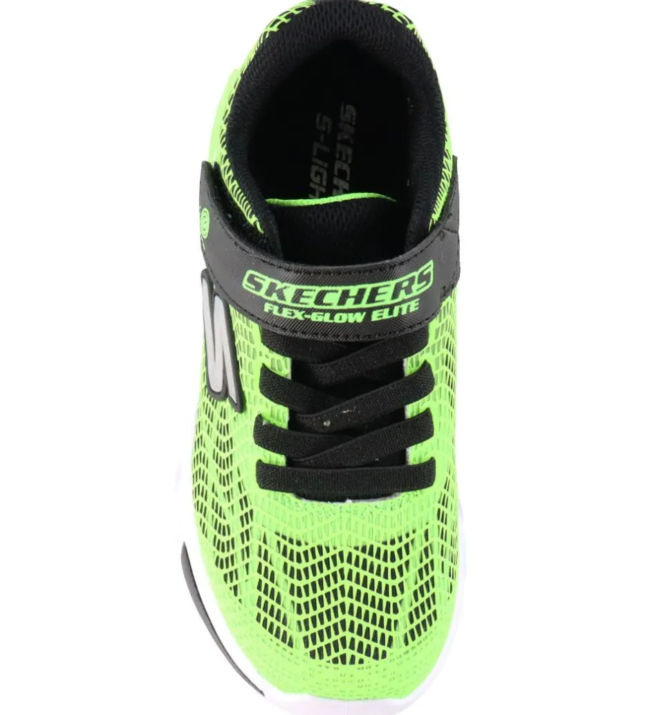 Blinkesko*Skechers Sko m. Lys - Flex-Glow Elite - Lime Black