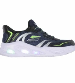 Blinkesko*Skechers Sko m. Lys - Meteor Light - Brisk Beams - Navy/Sort