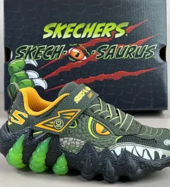 Skechers Sko m. Lys - Skech-O-Saurus - Olive
