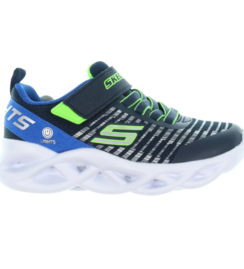 Blinkesko*Skechers Sko m. Lys - Twisty Brights - Navy/Blue