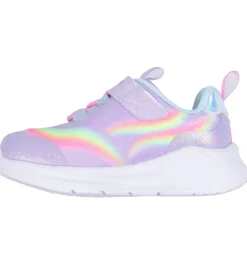 Blinkesko*Skechers Sko m. Lys - Unicorn Chaser - Lavender/Multi