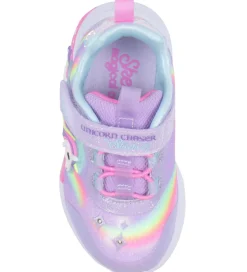 Blinkesko*Skechers Sko m. Lys - Unicorn Chaser - Lavender/Multi