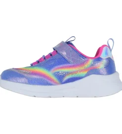 Blinkesko*Skechers Sko m. Lys - Unicorn Chaser - Blue/Multi