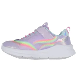 Blinkesko*Skechers Sko m. Lys - Unicorn Chaser - Lavender/Multi