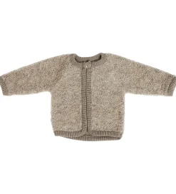 Børn Smallstuff Cardigan m. Lynlås - Uld - Natur Melange