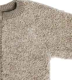 Børn Smallstuff Cardigan m. Lynlås - Uld - Natur Melange