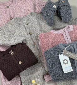 Børn Smallstuff Cardigan m Lynlås - Uld - Grey Melange