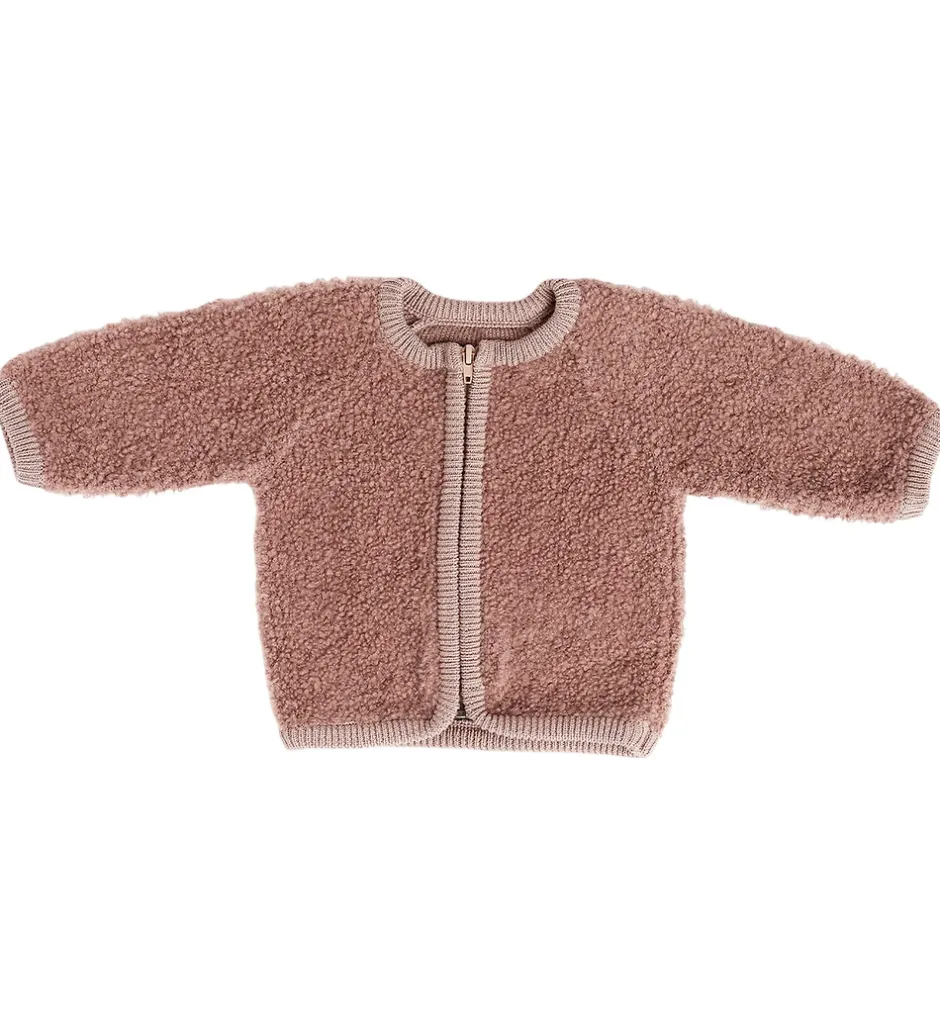Børn Smallstuff Cardigan m. Lynlås - Uld - Rose