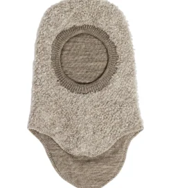 Børn Smallstuff Elefanthue - 2 lags - Uld - Natur Meleret