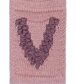Smallstuff Strikket Bogstav - V - Rosa Alfabet
