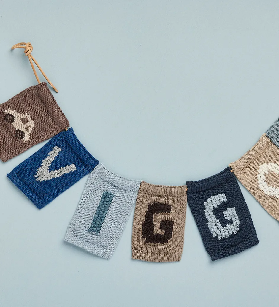 Flagranker*Smallstuff Strikket Flag - Bil - Natur Motiv