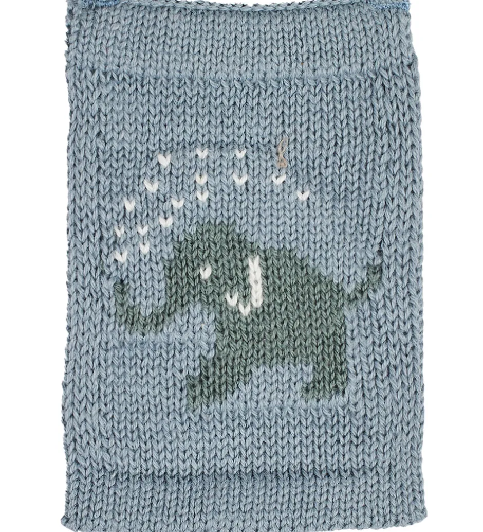 Flagranker*Smallstuff Strikket Flag - Elefant - Blå Motiv