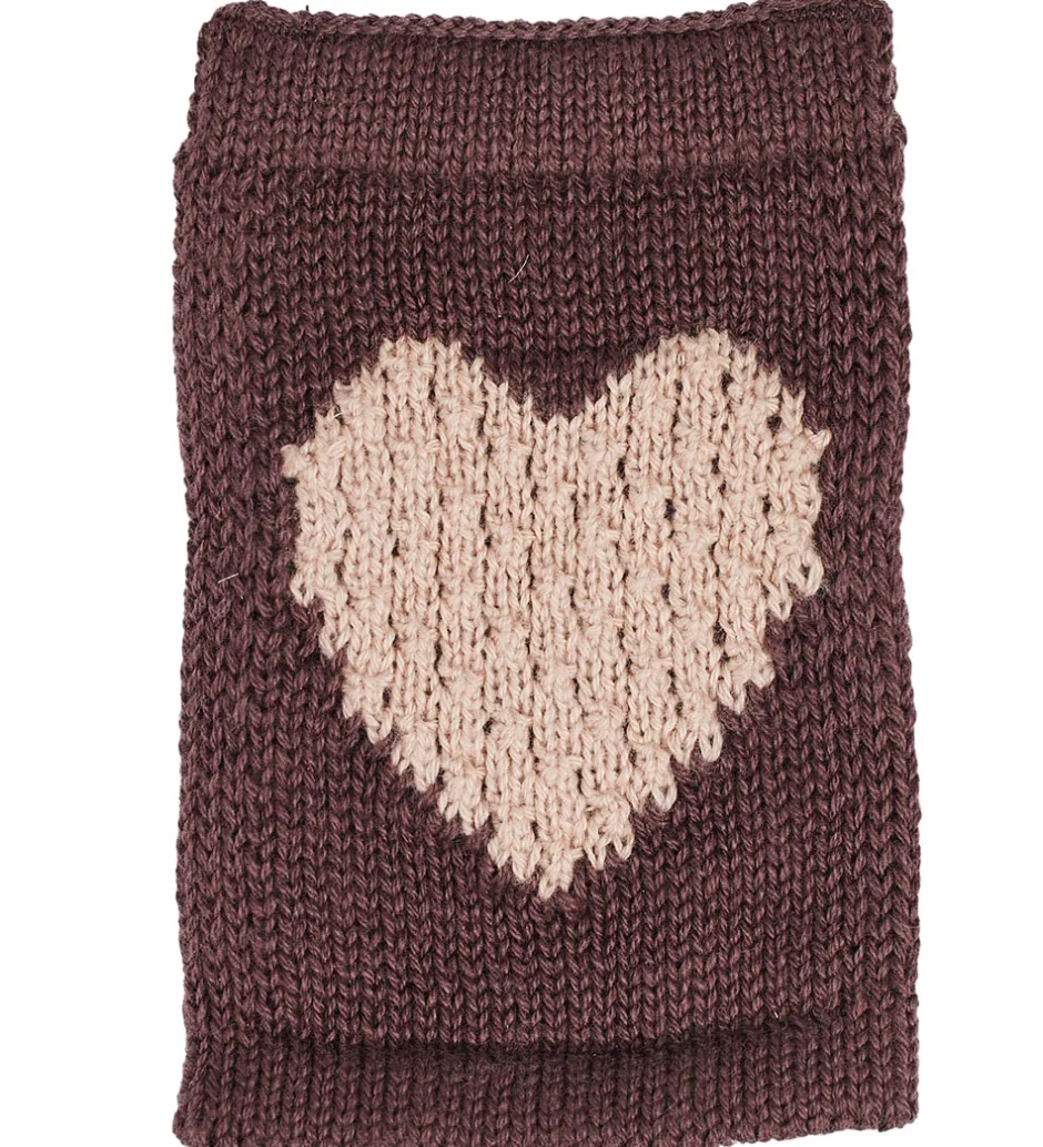 Flagranker*Smallstuff Strikket Flag - Hjerte - Rosa Motiv