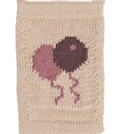 Dekoration|Flagranker*Smallstuff Strikket Flag - Fødselsdagsballoner - Rosa Motiv