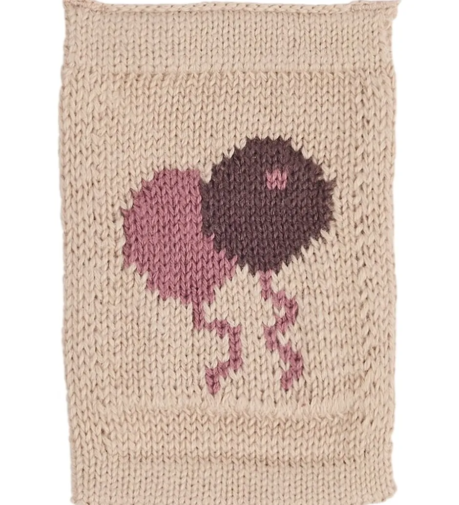 Dekoration|Flagranker*Smallstuff Strikket Flag - Fødselsdagsballoner - Rosa Motiv