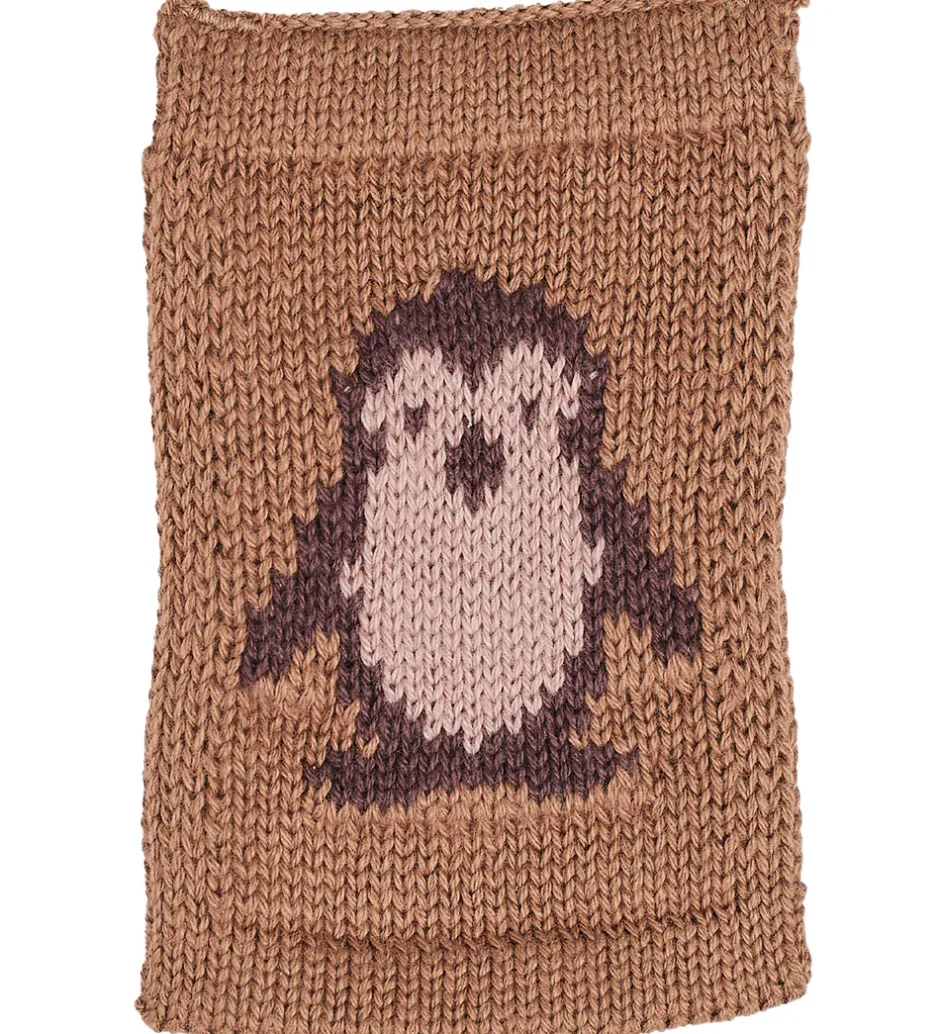Smallstuff Strikket Flag - Pingvin - Rosa Motiv