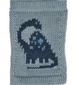 Smallstuff Strikket Flag - Dinosaur - Blå Motiv