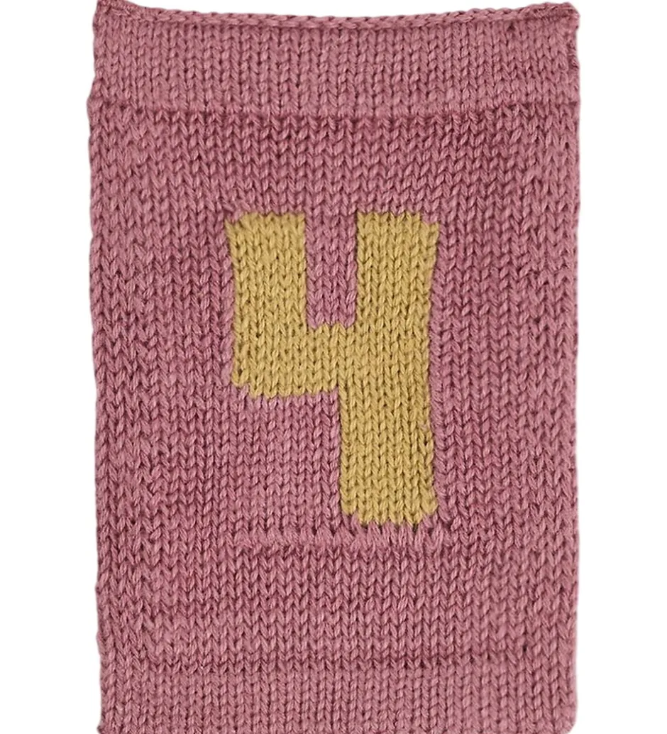Flagranker|Dekoration*Smallstuff Strikket Flag - 4 - Rosa Tal