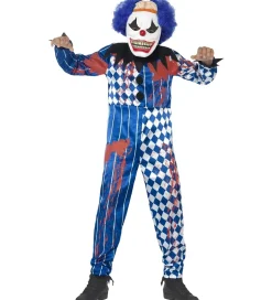 Halloween*Smiffys Udklædning - Deluxe Sinister Clown - Blue