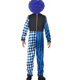 Halloween*Smiffys Udklædning - Deluxe Sinister Clown - Blue