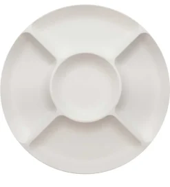 SnikSnack Snackfad - 5 Rum - 25 cm - Hvid