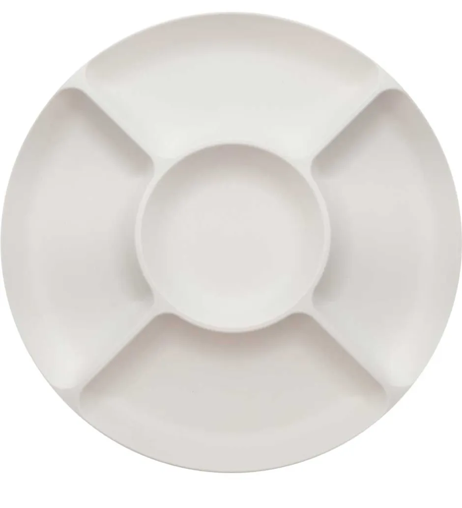 SnikSnack Snackfad - 5 Rum - 25 cm - Hvid