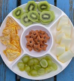 SnikSnack Snackfad - 5 Rum - 25 cm - Hvid