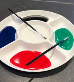 SnikSnack Snackfad - 5 Rum - 25 cm - Hvid