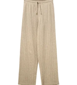 Børn Sofie Schnoor Bukser - LovaSY - Beige m. Hulmønster