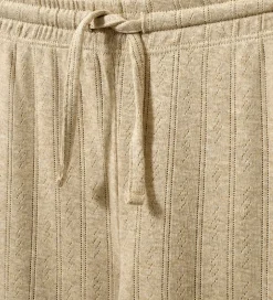 Børn Sofie Schnoor Bukser - LovaSY - Beige m. Hulmønster