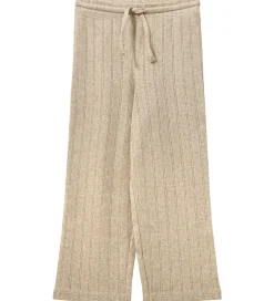 Basis*Sofie Schnoor bukser - LovaSK - Beige m. Hulmønster