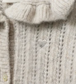 Børn Sofie Schnoor Cardigan - Strik - Hennysk - Ecru Melange