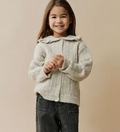 Børn Sofie Schnoor Cardigan - Strik - Hennysk - Ecru Melange