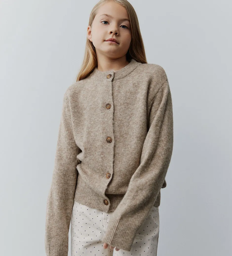 Børn Sofie Schnoor Cardigan - Strik - MauraSY - Deer Melange