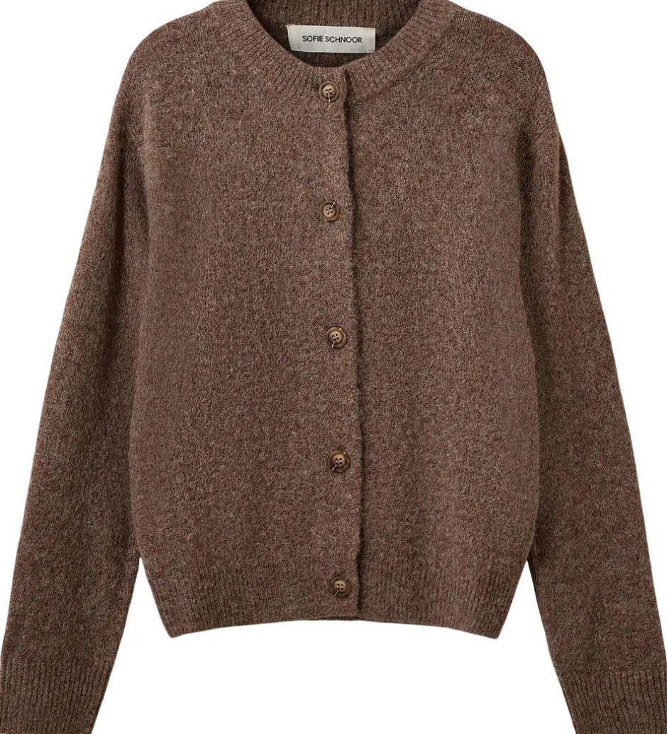 Børn Sofie Schnoor Cardigan - Strik - MauraSY - Brown Melange