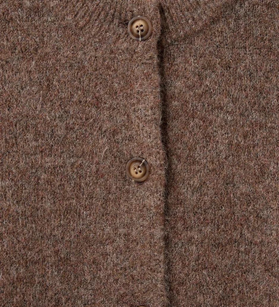 Børn Sofie Schnoor Cardigan - Strik - MauraSY - Brown Melange